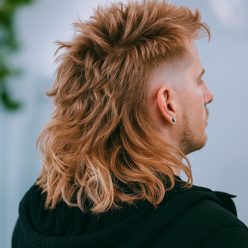 Textured Mullet With Skin Fade