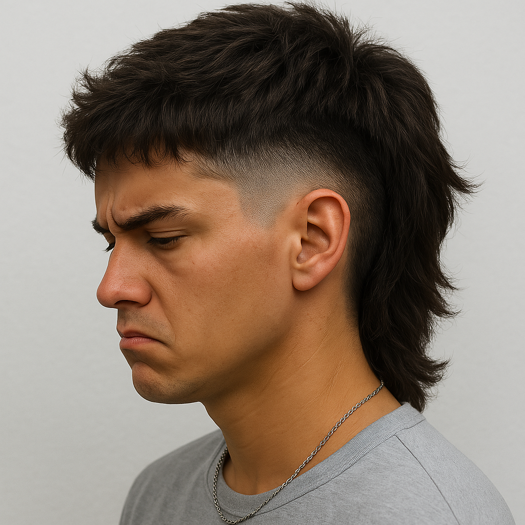 Asymmetrical Mullet Fade: