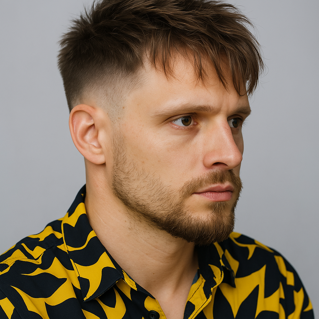 Textured Long Bangs