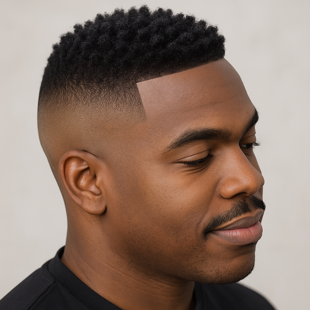 High Fade with Textured Top