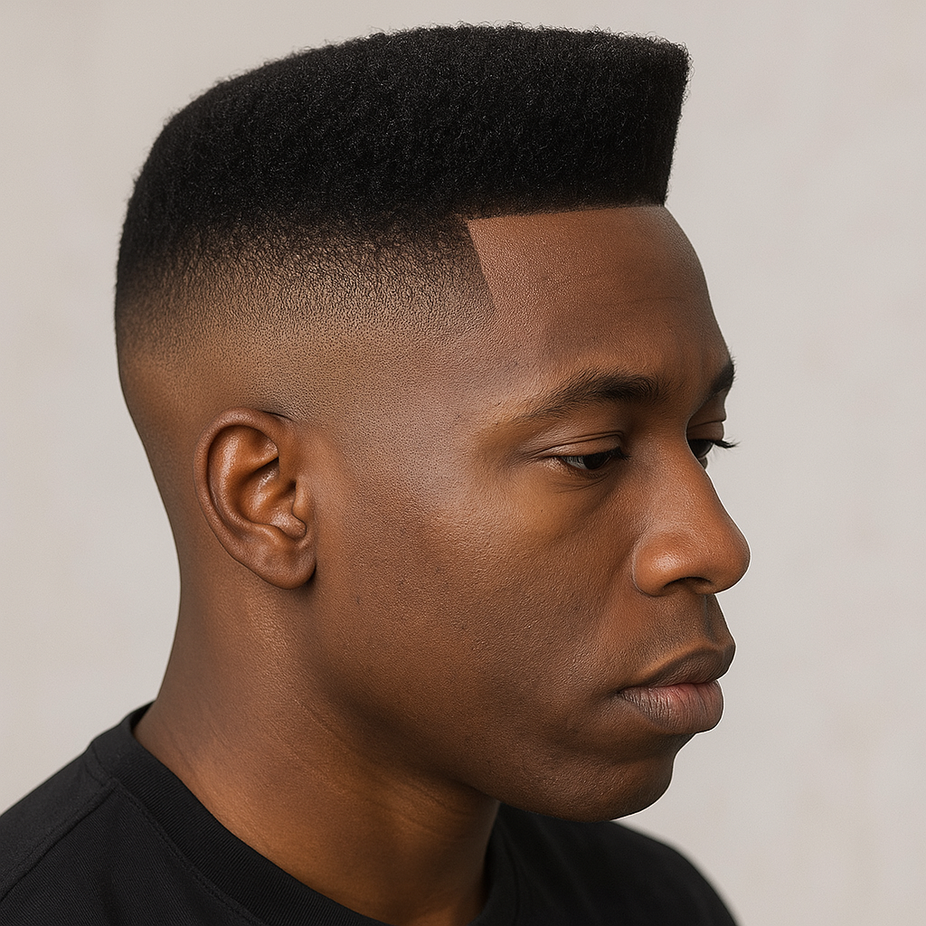 High Skin Fade Afro Quiff
